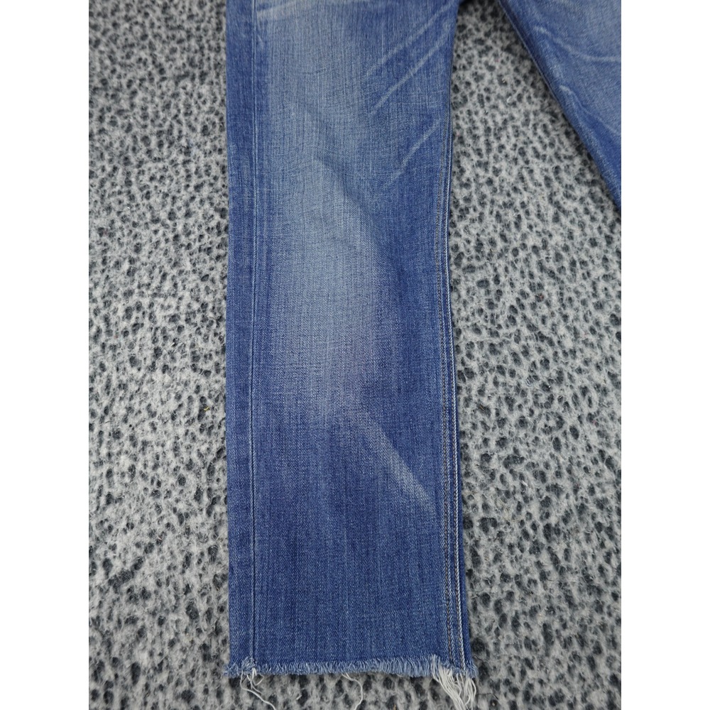 Rag & Bone Dre Slim Boyfriend Jeans Womens 27 Blue Raw Hem Distressed - Picture 4 of 14
